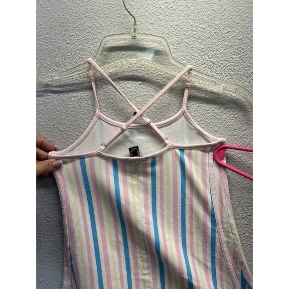Forever 21 Kids Striped Tank Dress Pastel Multicolor Size 7/8 Girls - Picture 3 of 5